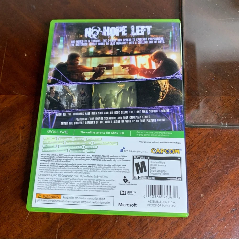 XBOX 360 Resident Evil 6 Dual Disc Video Game